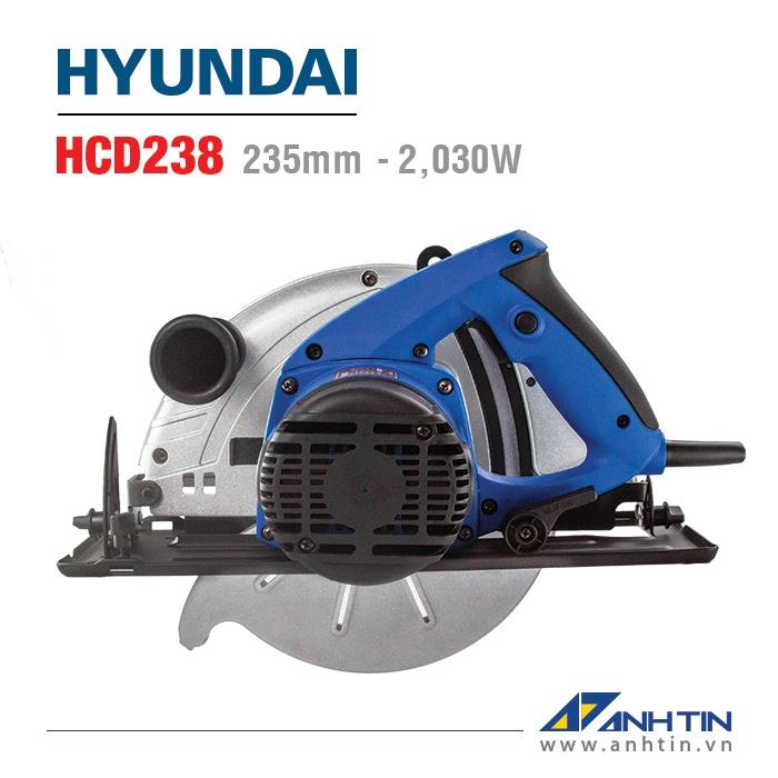 Máy cưa đĩa HYUNDAI HCD238 | Công suất 2.030W | Đường kính lưỡi cắt 235mm | Cắt nghiêng 45º (52mm)