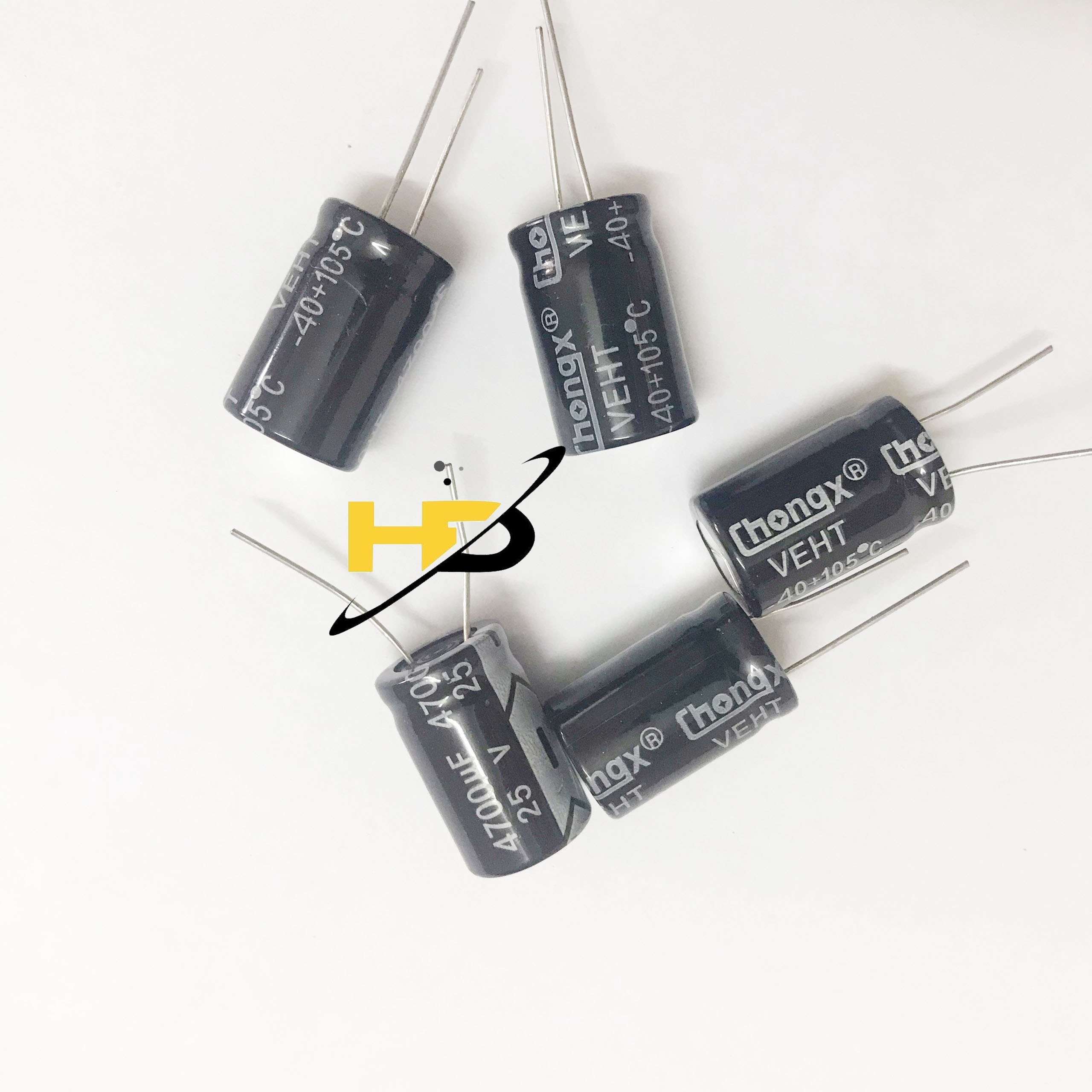 Bộ 10 Con Tụ Hóa Tần Số Cao Điện Áp 25V 4700uF, Linh Kiện Mới