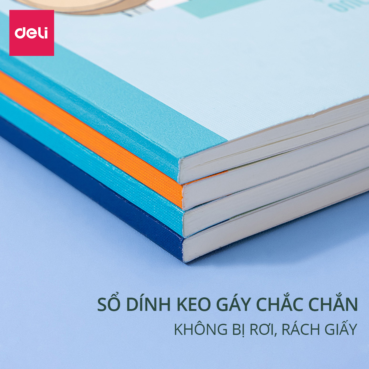 Sổ tay ghi chép dán gáy kẻ ngang 80 trang khổ B5 Deli - Phù hợp làm sổ planner kế hoạch, sổ nhật kí, tập vở ghi chép chống loá hình- Hình Vương Nguyên YYDL - WB540-N02 / WA540-N02