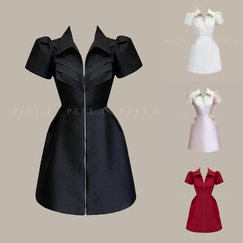 PEEL.T - Laverna Dress - Đầm baby cổ sơ mi tay phồng thiết kế đi chơi, dự tiệc, công sở