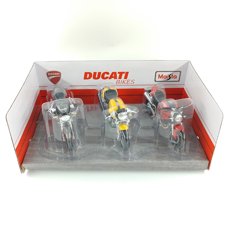Mô Hình Bộ 3 Xe Mô Tô 1:18 Ducati MT32039