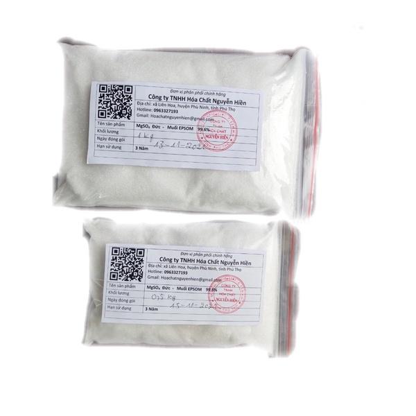 1kg - Muối Epsom Salt (MgSO4,trắng tinh khiết) - Magie Sunfat MgSO4- magnesium sulfate. Hàng chiết lẻ từ bao 25kg.