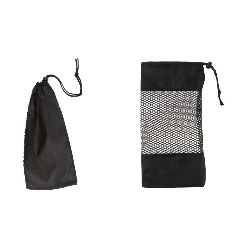 Polyester Mesh Drawstring Bag Camping Storage Pouch Outdoor Camping Ground Sheet Cushion Organizer Bag