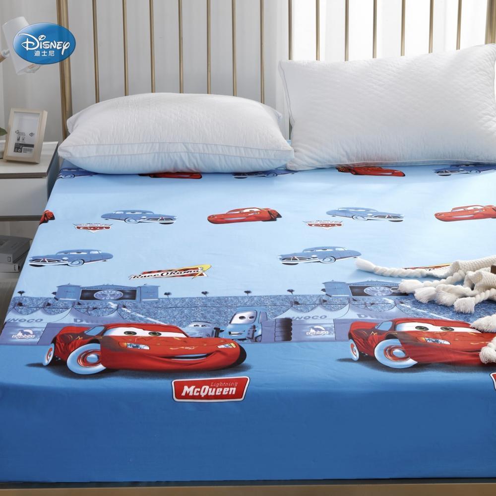 Hoạt Hình Lightning McQueen Trang Bị Tấm Có Độ Đàn Hồi Giường Tấm Khăn Trải Giường Cotton Bọc Nệm Đơn Đôi Full