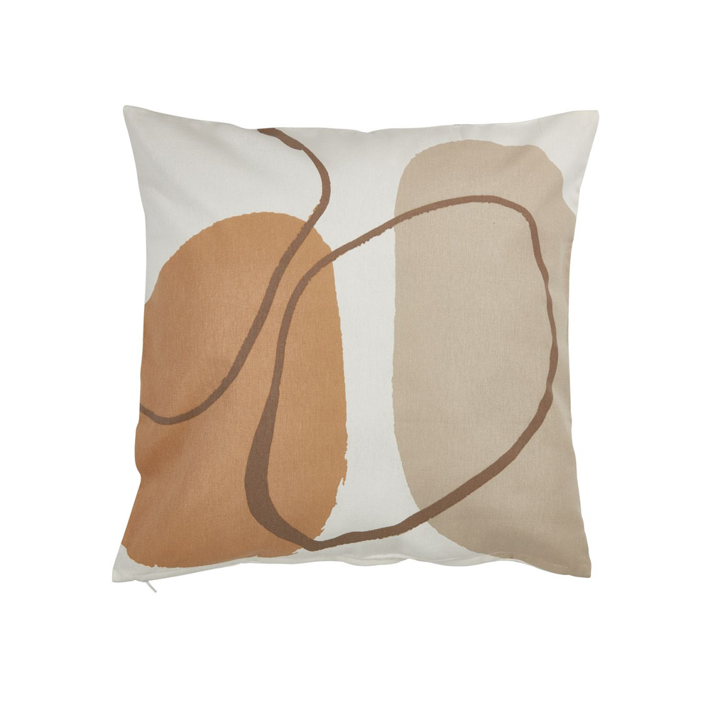 Vỏ gối trang trí | JYSK Poppel | cotton | trắng/be | R50xD50cm
