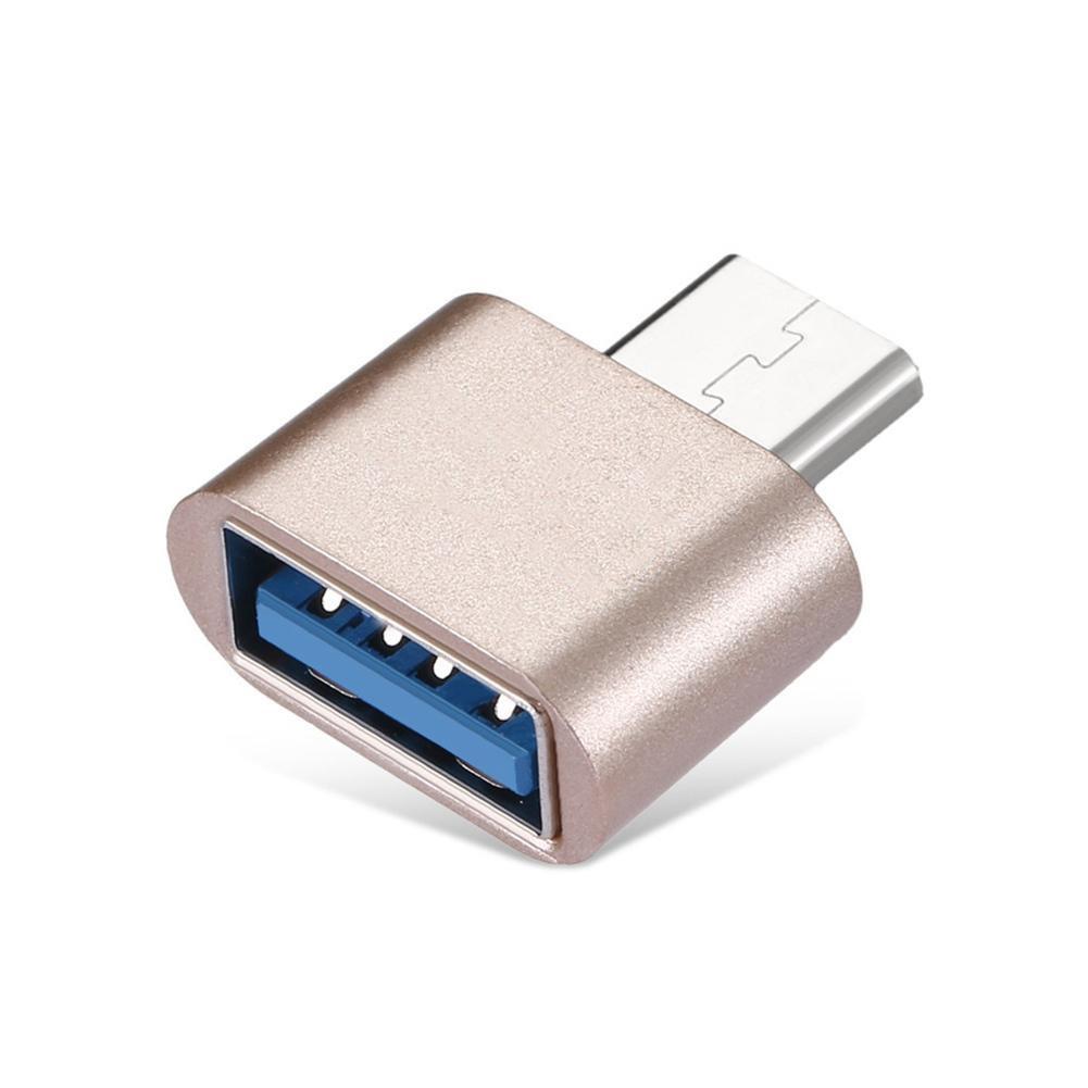 Đầu chuyển đổi USB sang Type C kim loại, Đầu chuyển đổi cổng Micro USB sang giắc type C cho điện thoại Samsung Huawei