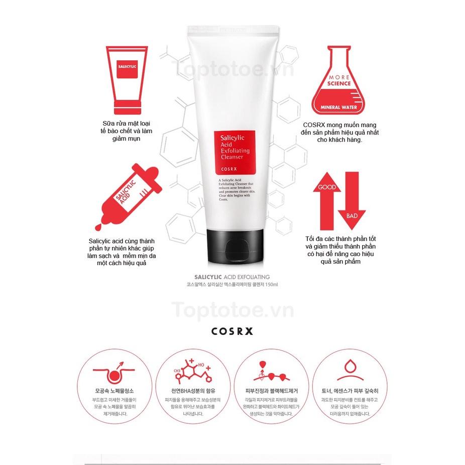 Sữa Rửa Mặt Cosrx Salicylic Acid Daily Gentle Cleanser 150ml