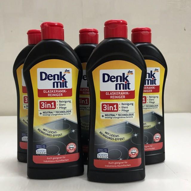 Dung dịch vệ sinh bếp từ , bếp điện Denkmit 300ml ( Vệ sinh bề mặt kính ) - Đức