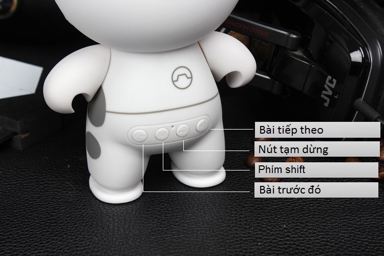 Loai Bluetooth Siêu Trầm Thiết Kế Hình Robot Mini Âm Thanh Sống Động