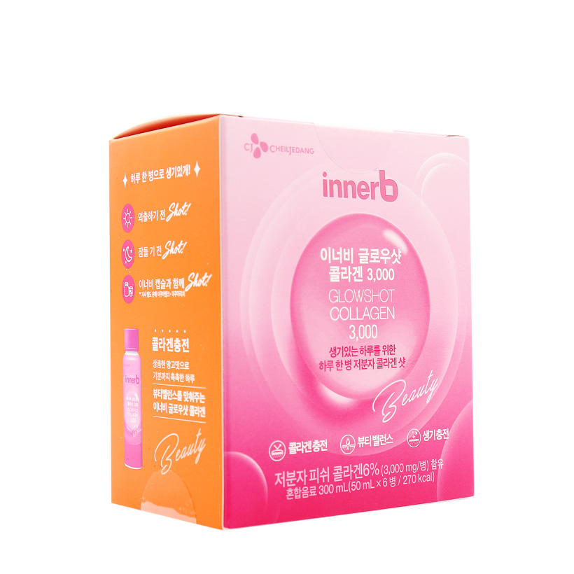 Nước uống Collagen InnerB Glowshot CJ (Hộp 6 chai)