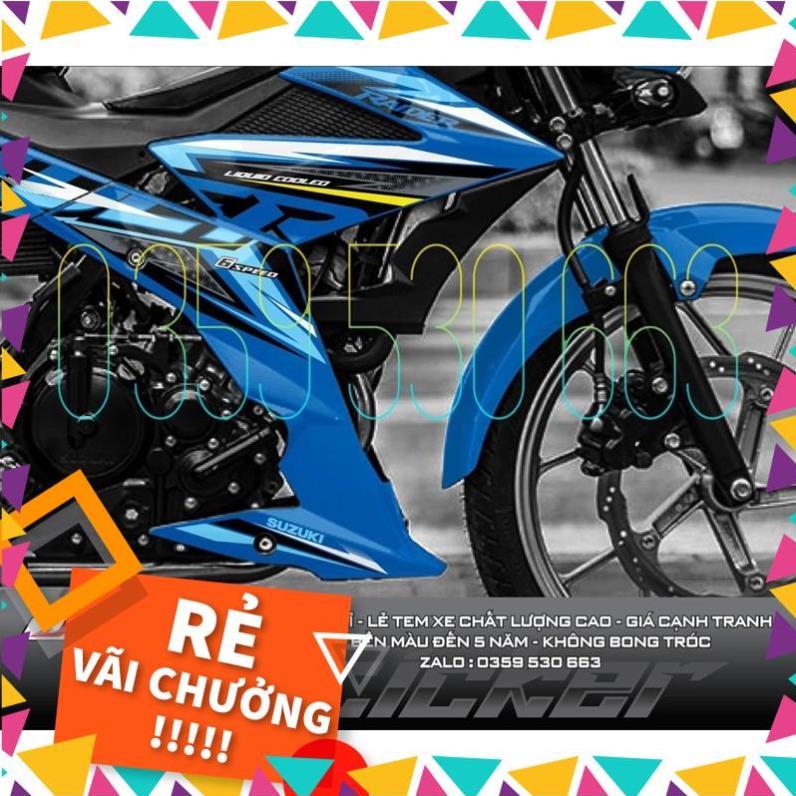 Tem rời Raider - mẫu 2021 dán xe xanh gp zin - không bay màu
