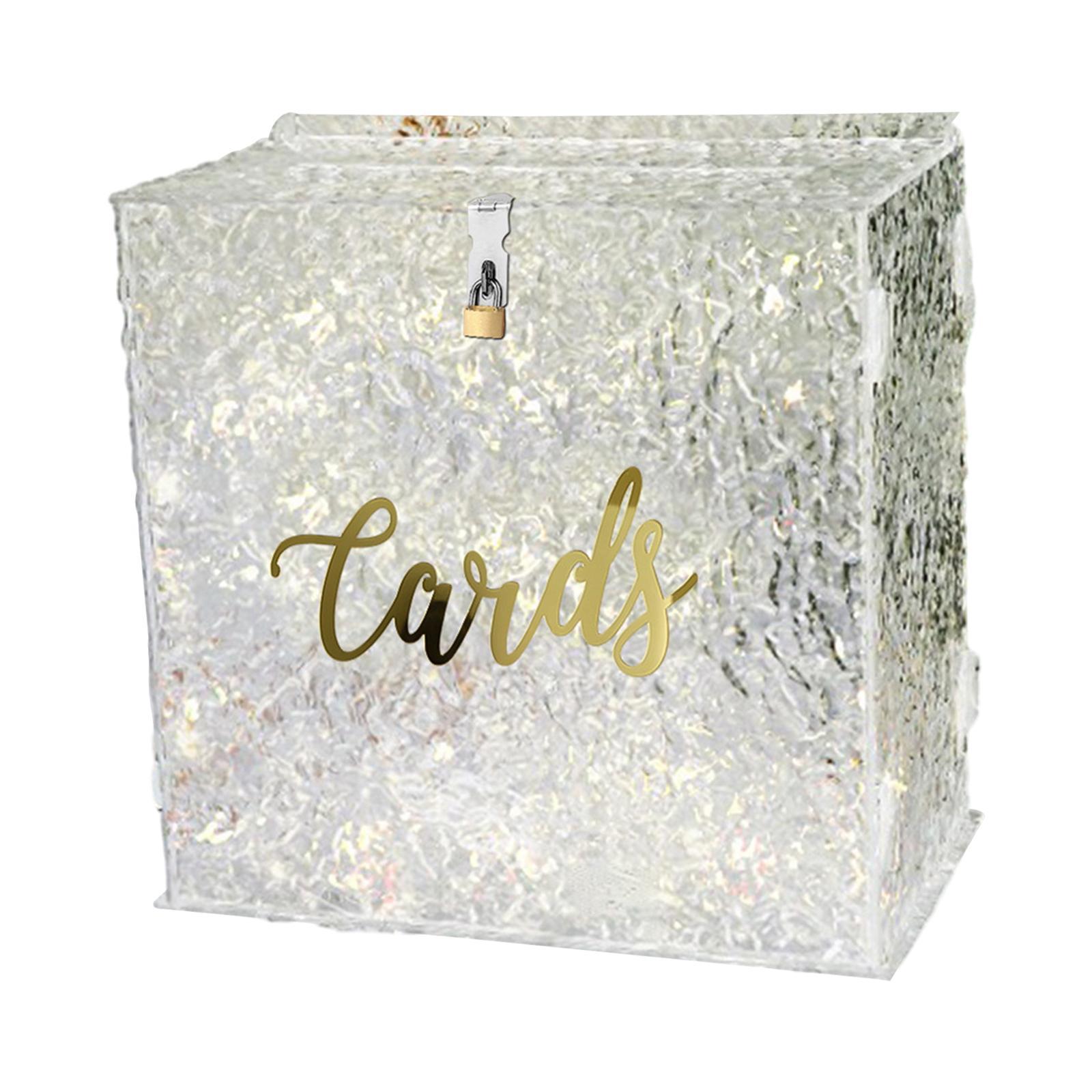 Acrylic Card Box Envelop Card Box Money Box Holder Wedding Supply Thick Gift Card Box Greeting Card Box for Graduation Reception Party Decor