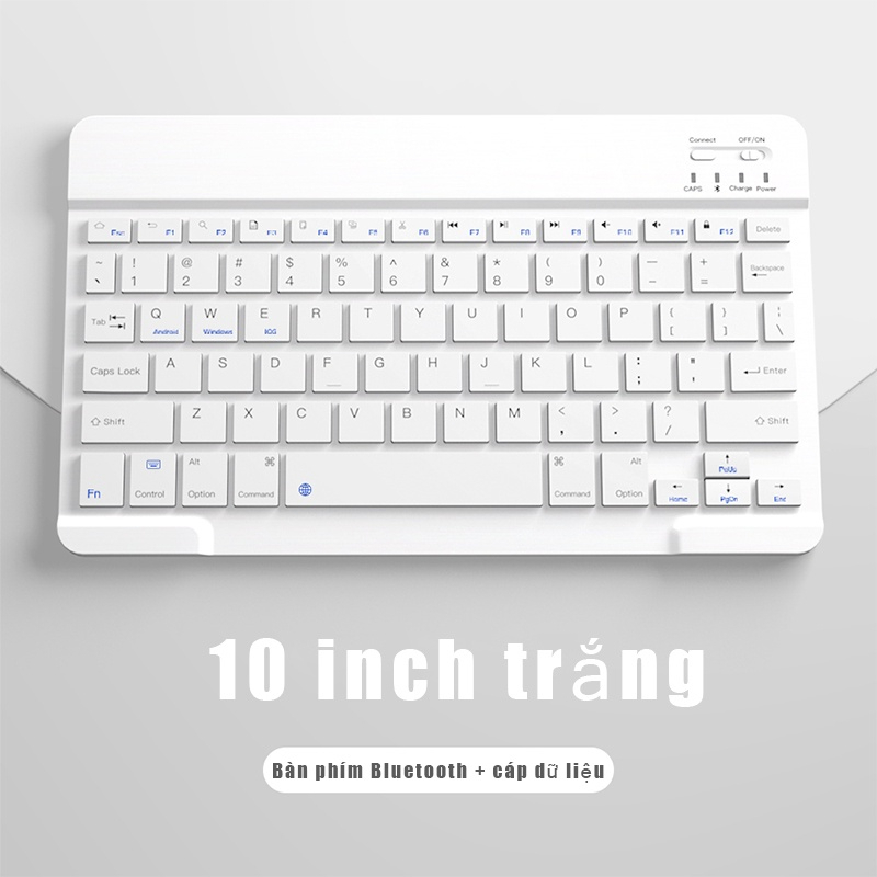 Combo chuột và bàn phím Bluetooth mini không dây, dùng cho máy tính, laptop, máy tính bảng, điện thoại - Hàng chính hãng