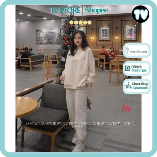 Áo Nỉ Nam Nữ TVSTORE Áo Swearter nỉ cotton logo ngựa H2A Nỉ Dày Ấm Co Giãn Form Rộng Unisex Nhiều Màu