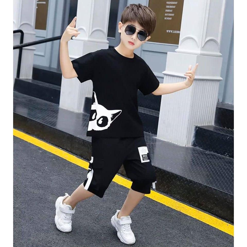 SET bộ bé trai 5-14 tuổi COOL NGẦU, CÁ TÍNH thô cotton cực mát