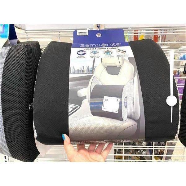 Gối Tựa Lưng Ô Tô Samsonite, Gối Chống Đau Mỏi Lưng, Khử Mùi Hôi, Hỗ Trợ Đau Cột Sống, Nhập Đức