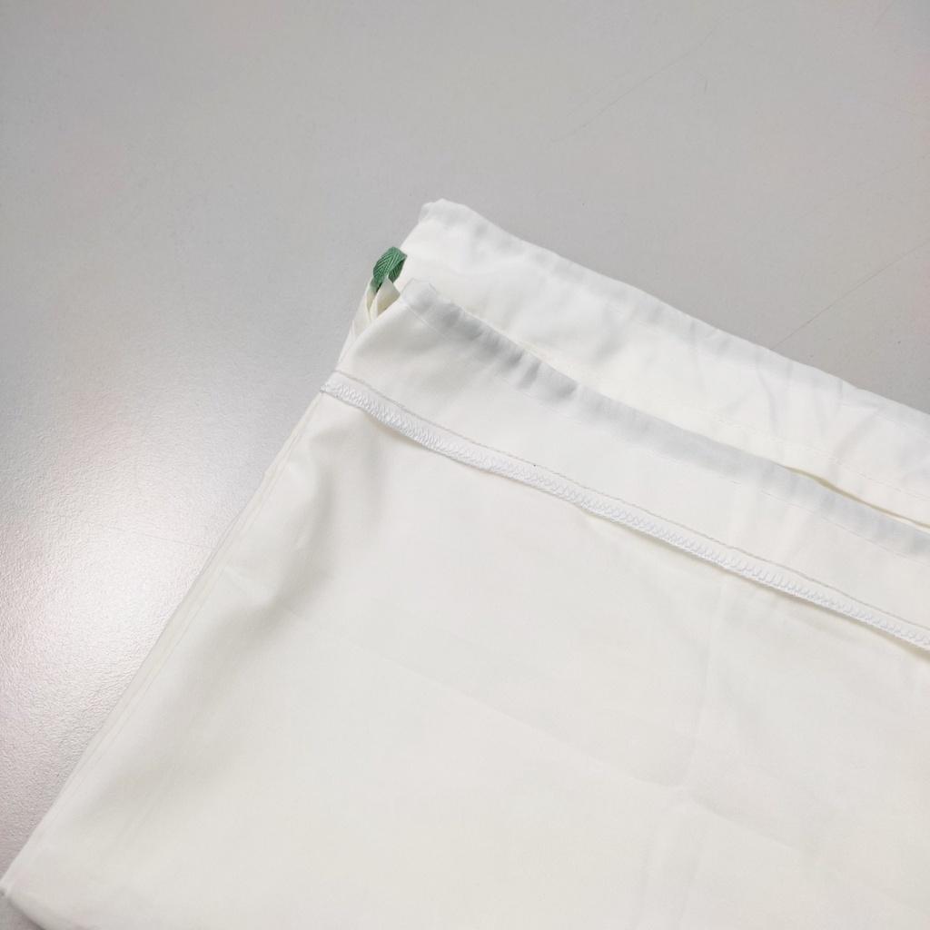 Vỏ gối ôm cotton tici 35x100cm cho áo gối màu trắng
