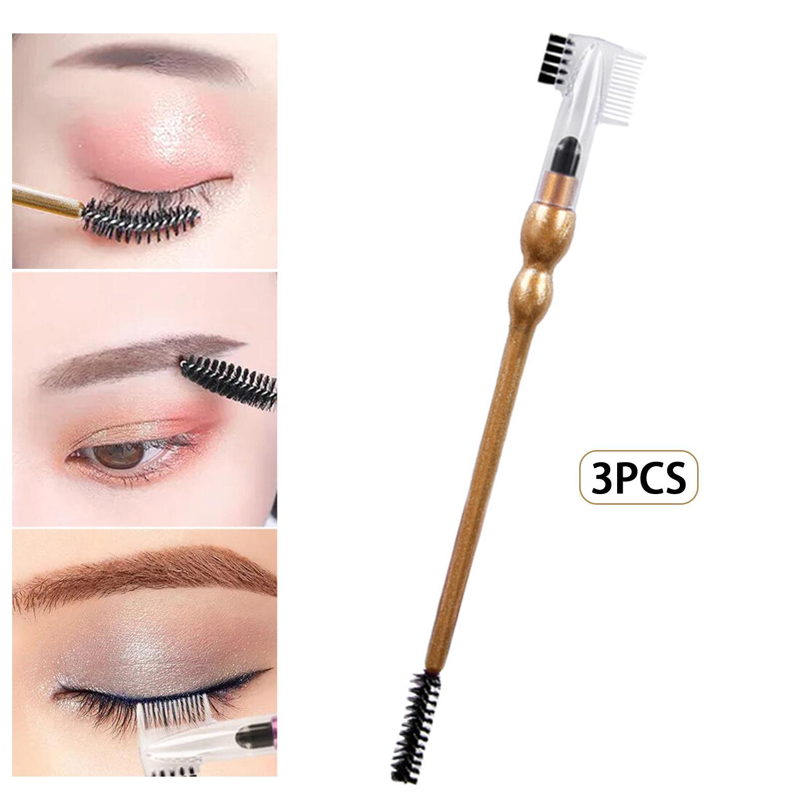 Double Ended Eyebrow Brush and Comb Portable for Home Beginner Women Girls