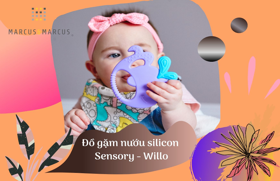 Đồ gặm nướu silicon cho bé Sensory Marcus &amp; Marcus, từ 6 tháng