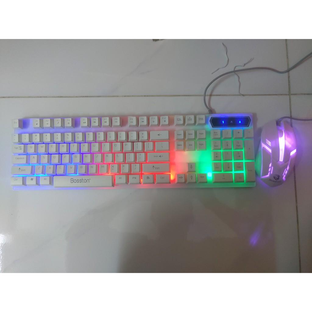 Combo chuột và bàn phím LED gaming Bosston