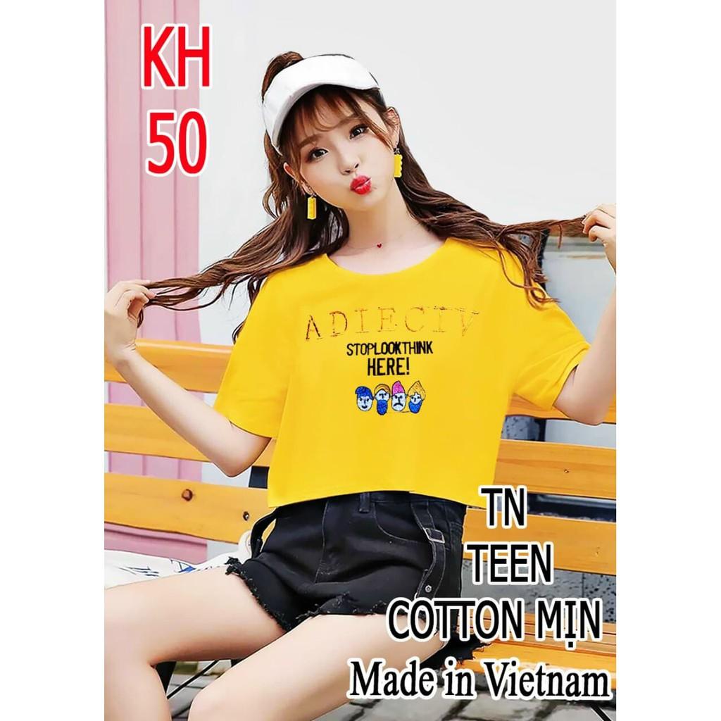 ÁO THUN CROPTOP PHOM RỘNG CO GIÃN SHOP PHƯƠNG CHÂU