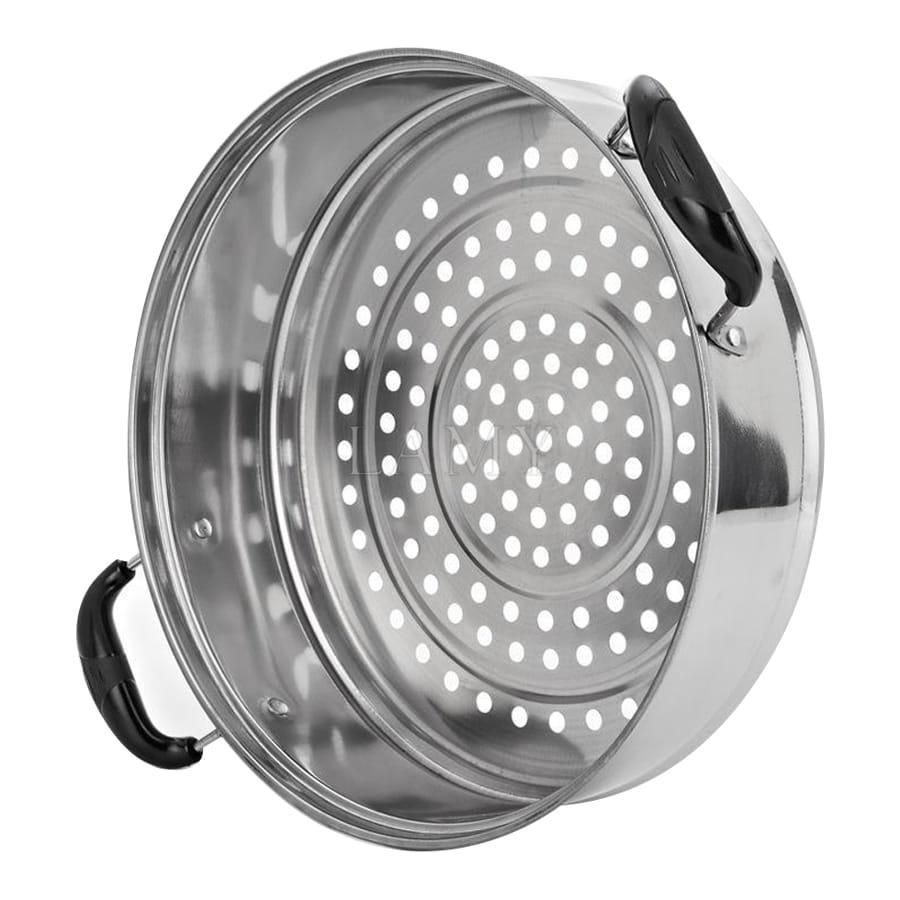 Nồi Hấp Inox Đa Năng 3 TẦNG 28CM Dùng Cho Cả Bếp Từ Và Bếp Ga Thiết Kế Hiện Đại Tiện Dụng