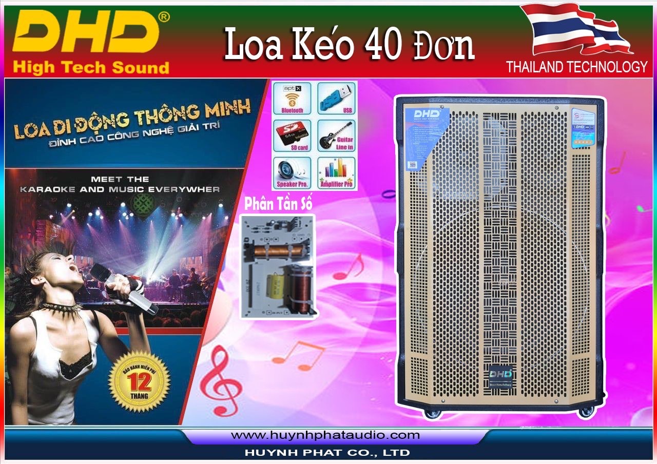 LOA KÉO 4 TẤC DHD T3215 3 ĐƯỜNG - KÈM 2 MICRO KHÔNG DÂY TIẾNG HÀNG CHÍNH HÃNG