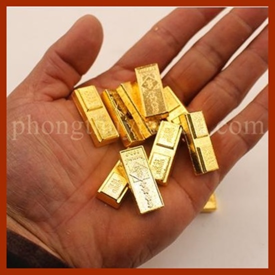Thỏi vàng cây nhỏ, lớn 3cm, 5cm thờ cúng