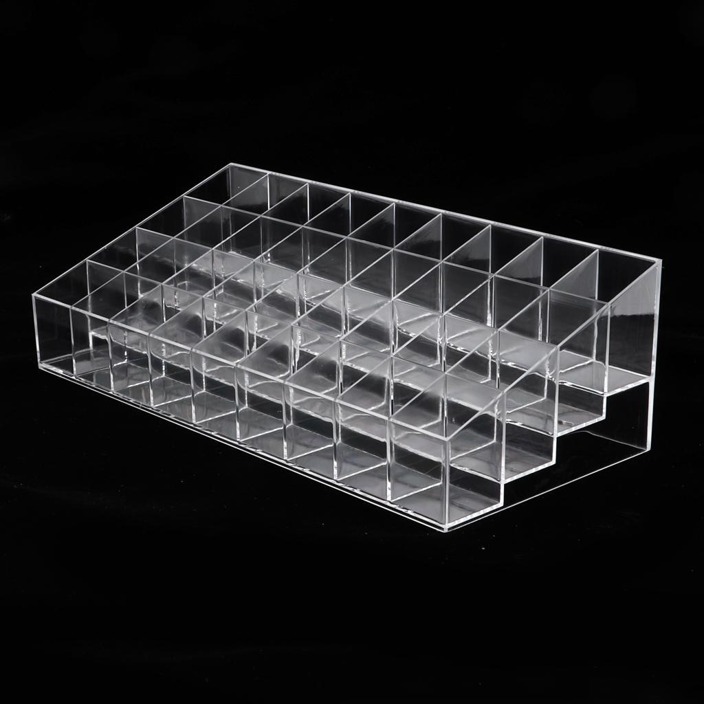 24 Grids Lipstick Nail Holder Display Clear Acrylic Makeup Organizer