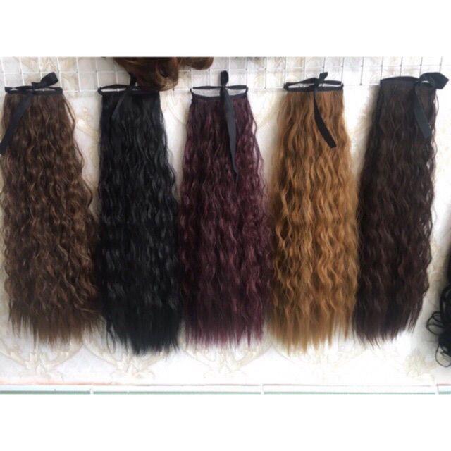 Tóc giả cột xù ️️ ️️ cột xù mì tự nhiên