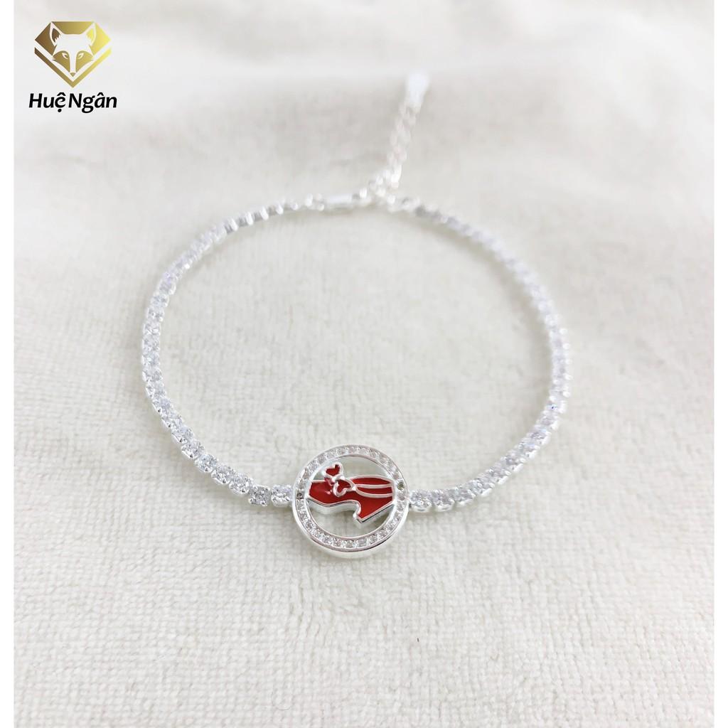 Lắc tay bạc 925 Huệ Ngân -Đôi Hài Tình Yêu X19