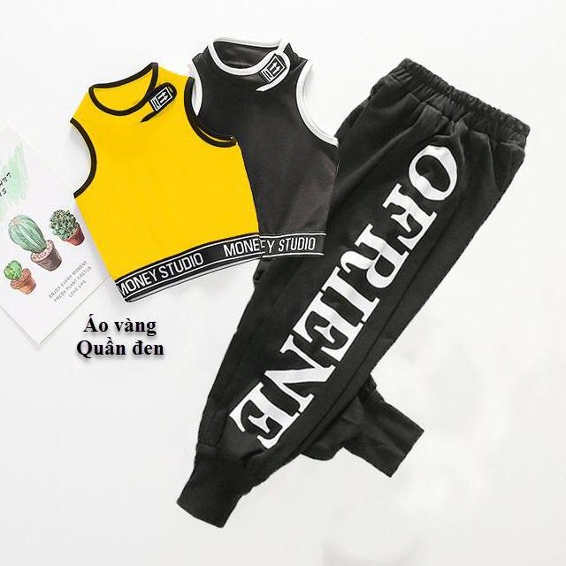 Bộ quần áo thời trang thể thao cho bé gái, áo body lửng kết hợp quần dài - Quần áo trẻ em - SockiMall