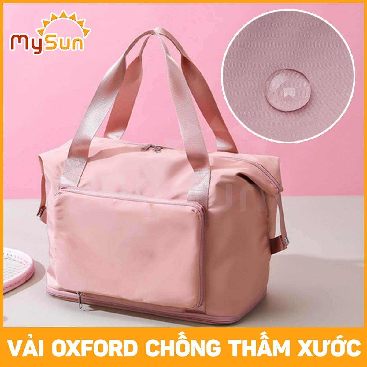 Túi xách đựng đồ du lịch quần áo cá nhân gấp gọn 2 tầng cỡ lớn cho nam nữ chính hãng MySun Double