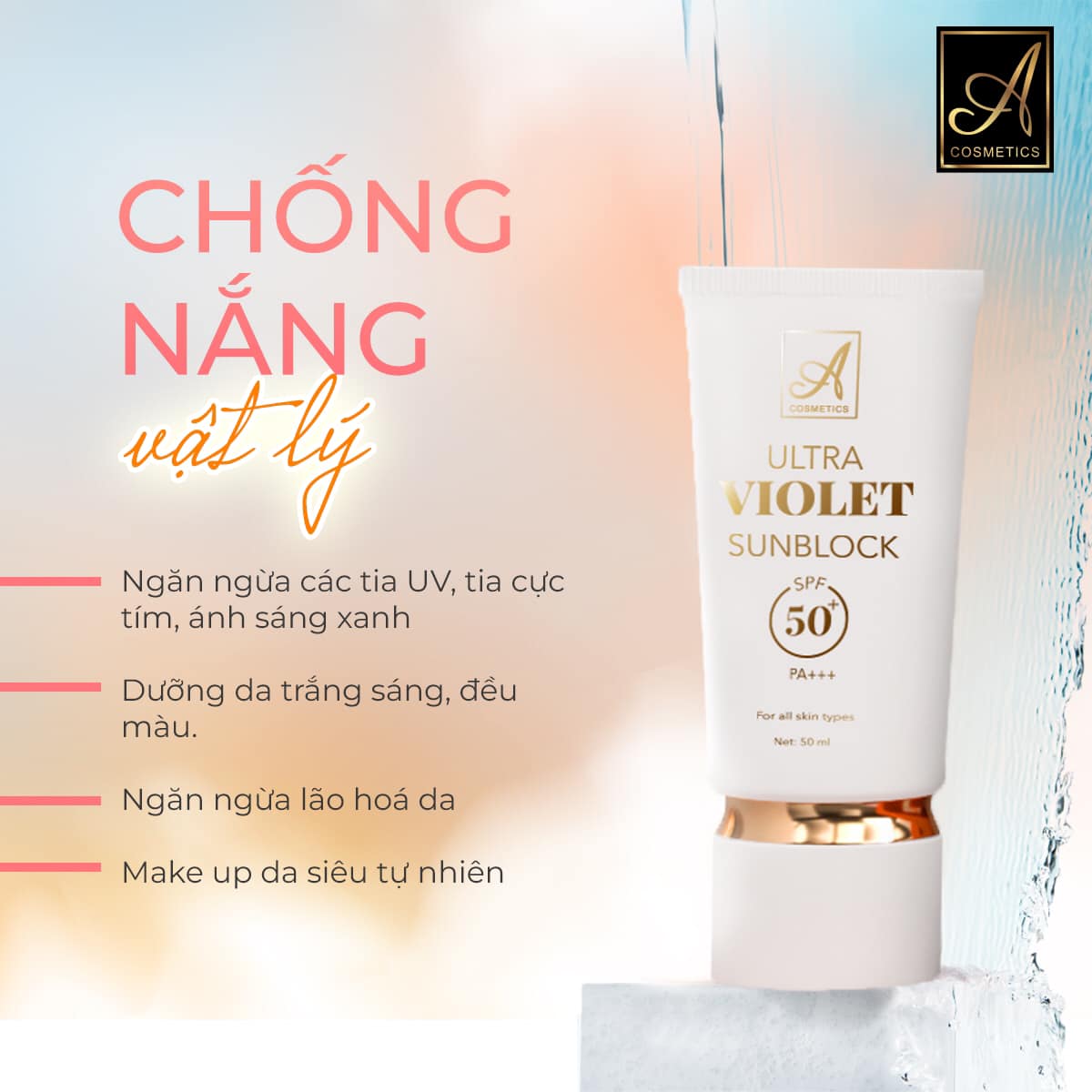 Kem chống nắng ULTRA VIOLET SUNBLOCK SPF 50+ PA+++