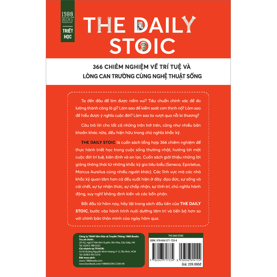 THE DAILY STOIC – 366 CHIÊM NGHIỆM VỀ TRÍ TUỆ VÀ LÒNG CAN TRƯỜNG CÙNG NGHỆ THUẬT SỐNG