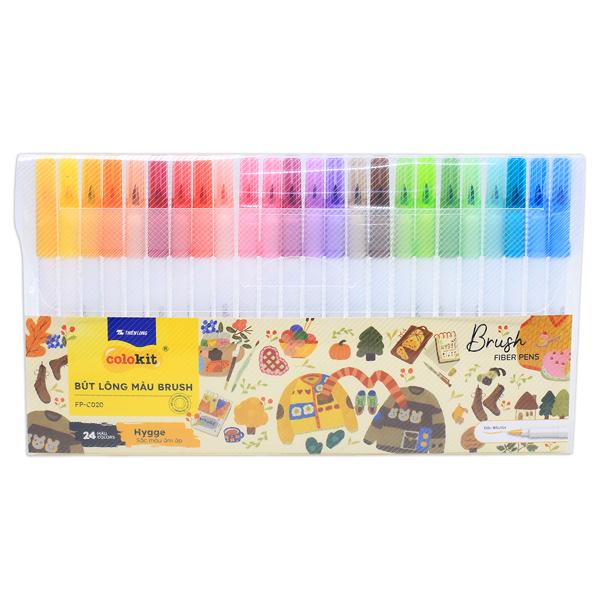 Vỉ 24 Bút Lông Màu Đầu Brush - Hygee - Colokit FP-C020