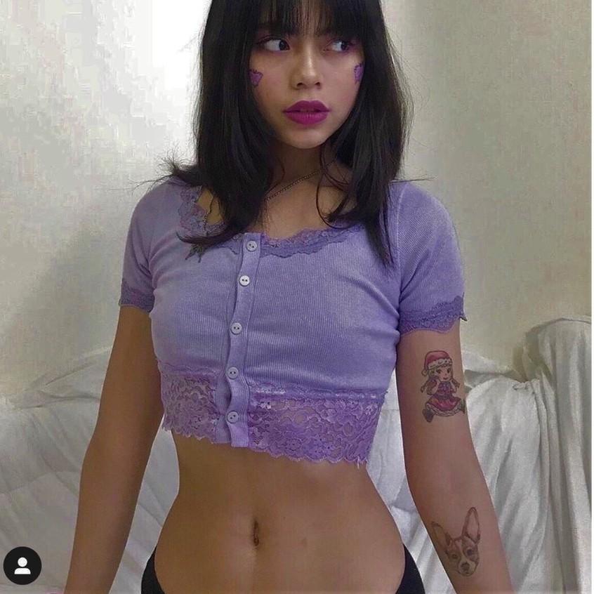 ÁO CROPTOP VIỀN REN ÔM BODY PHONG CÁCH HÀN QUỐC SIÊU XINH, HÀNG CHUẨN ĐẸP, ÁO CROPTOP ĐẸP TRẺ TRUNG NĂNG ĐỘNG CT16