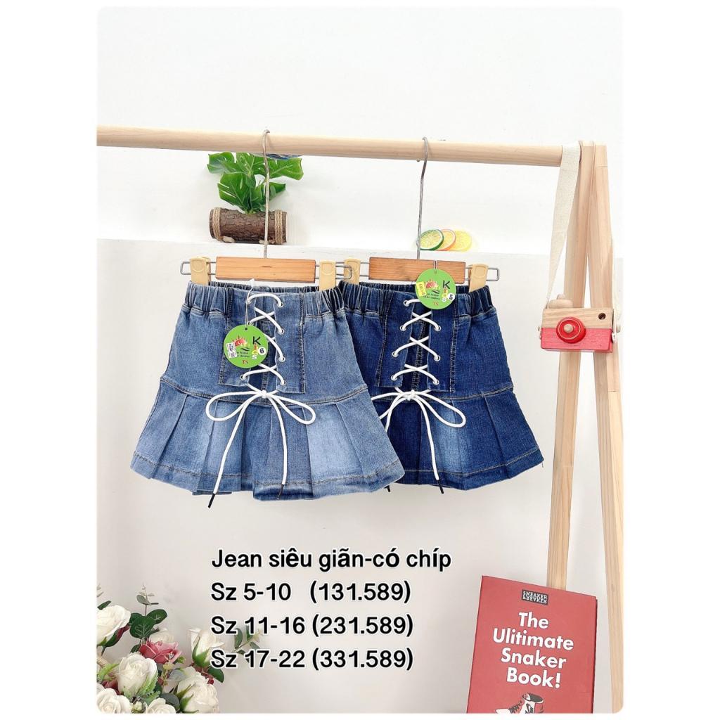 Chân váy xếp ly cho bé gái phối đồ hiphop năng động size 14-50kg mẫu mới