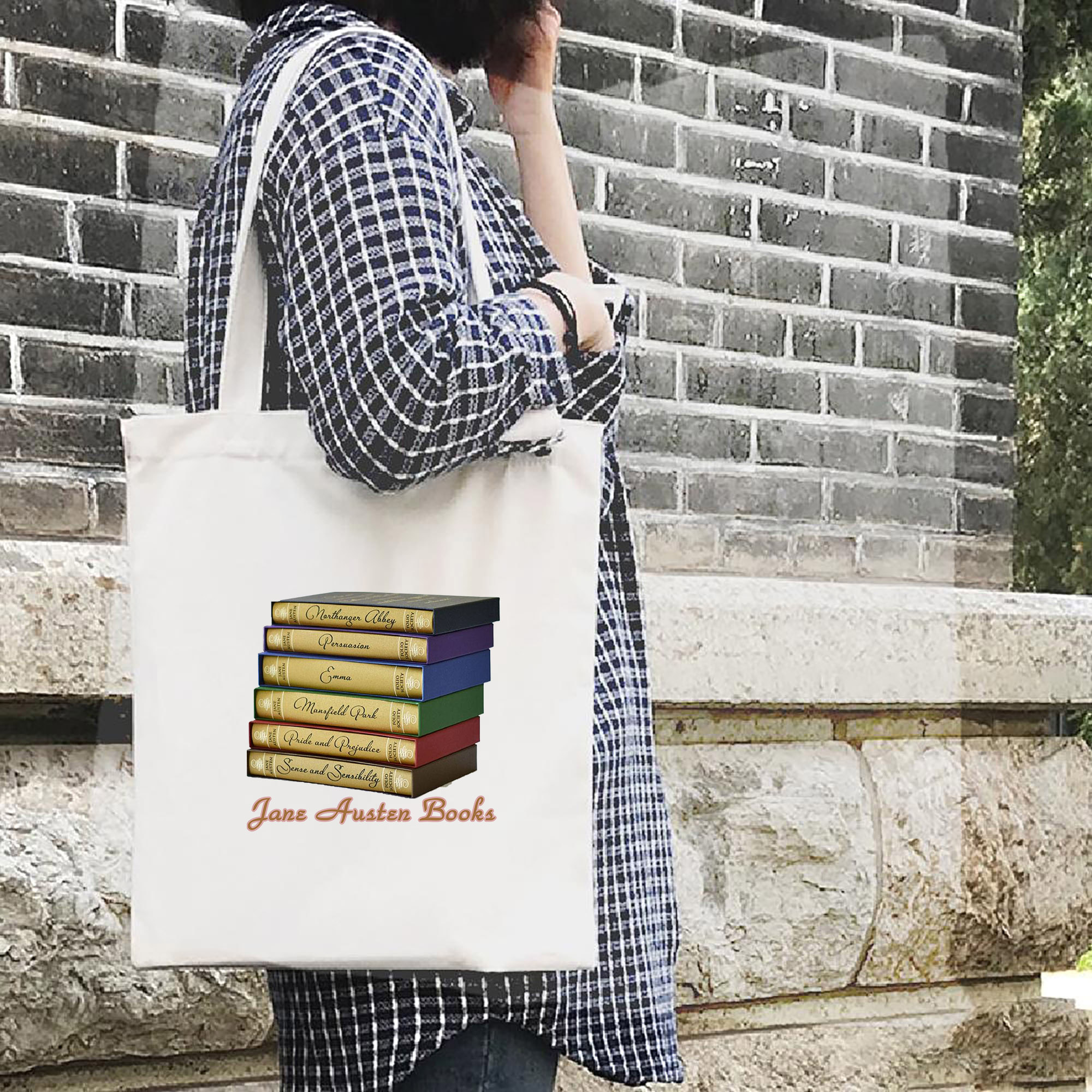 Túi Vải Đeo Vai Tote Bag In Hình Jane Austen Books - Hàng Chính Hãng