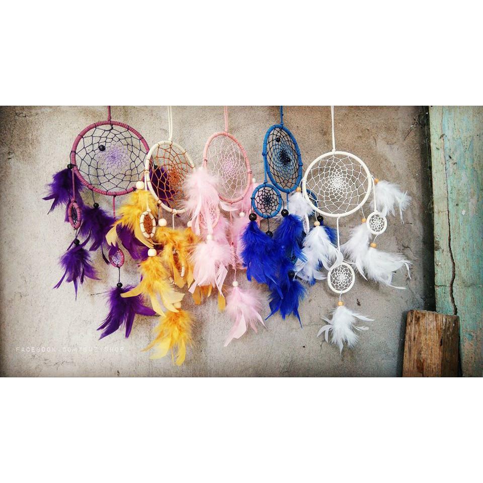 (dây dài 20cm) lông vũ nhân tạo, lông gắn dreamcatcher