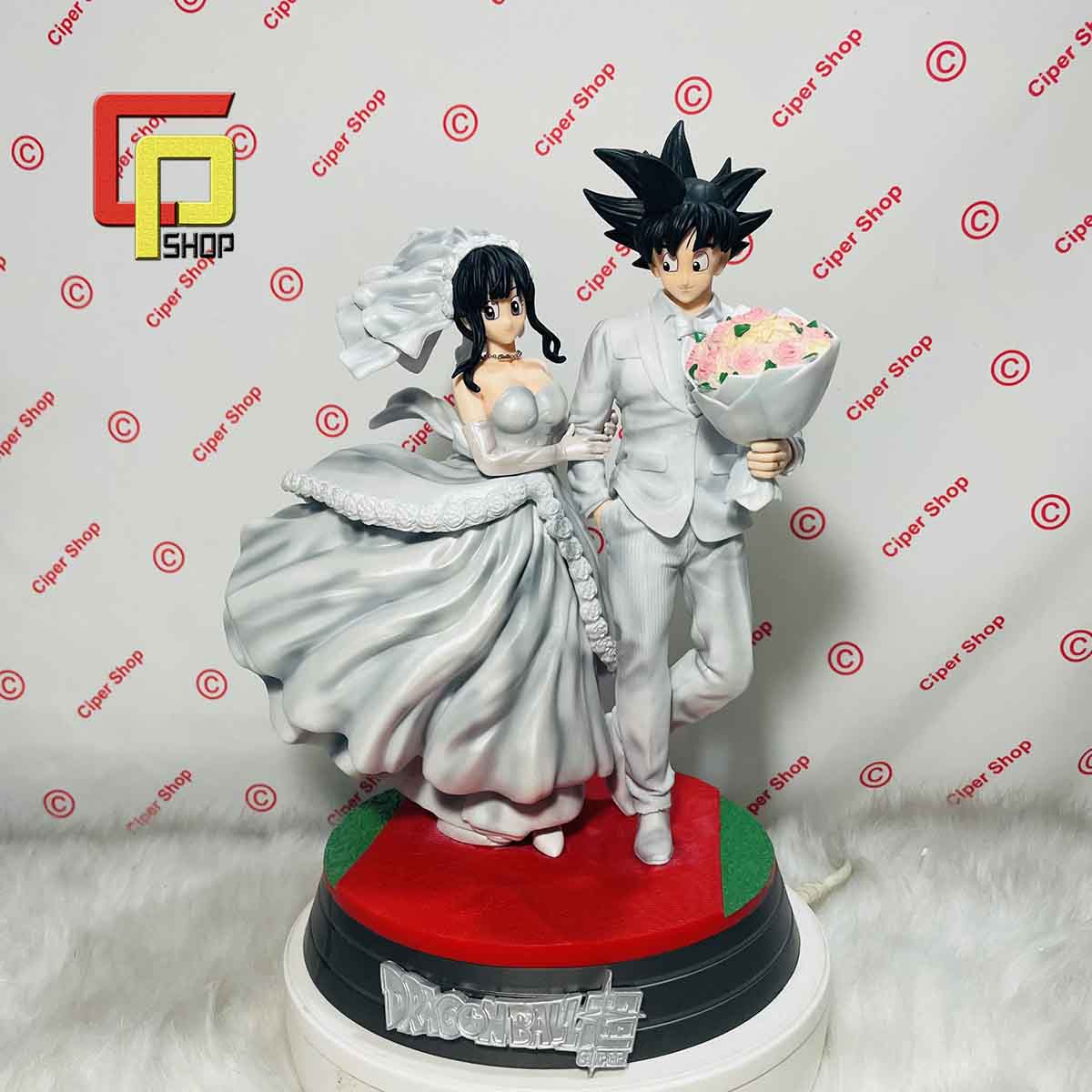 Mô hình Son Goku Chichi - Figure Goku Chichi Wedding 7 viên ngọc rồng