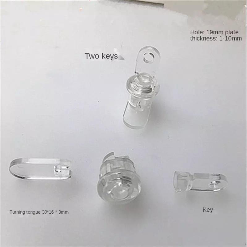 Ổ khóa và chìa khóa trong suốt bằng mica dùng làm hộp, thùng phiếu mica