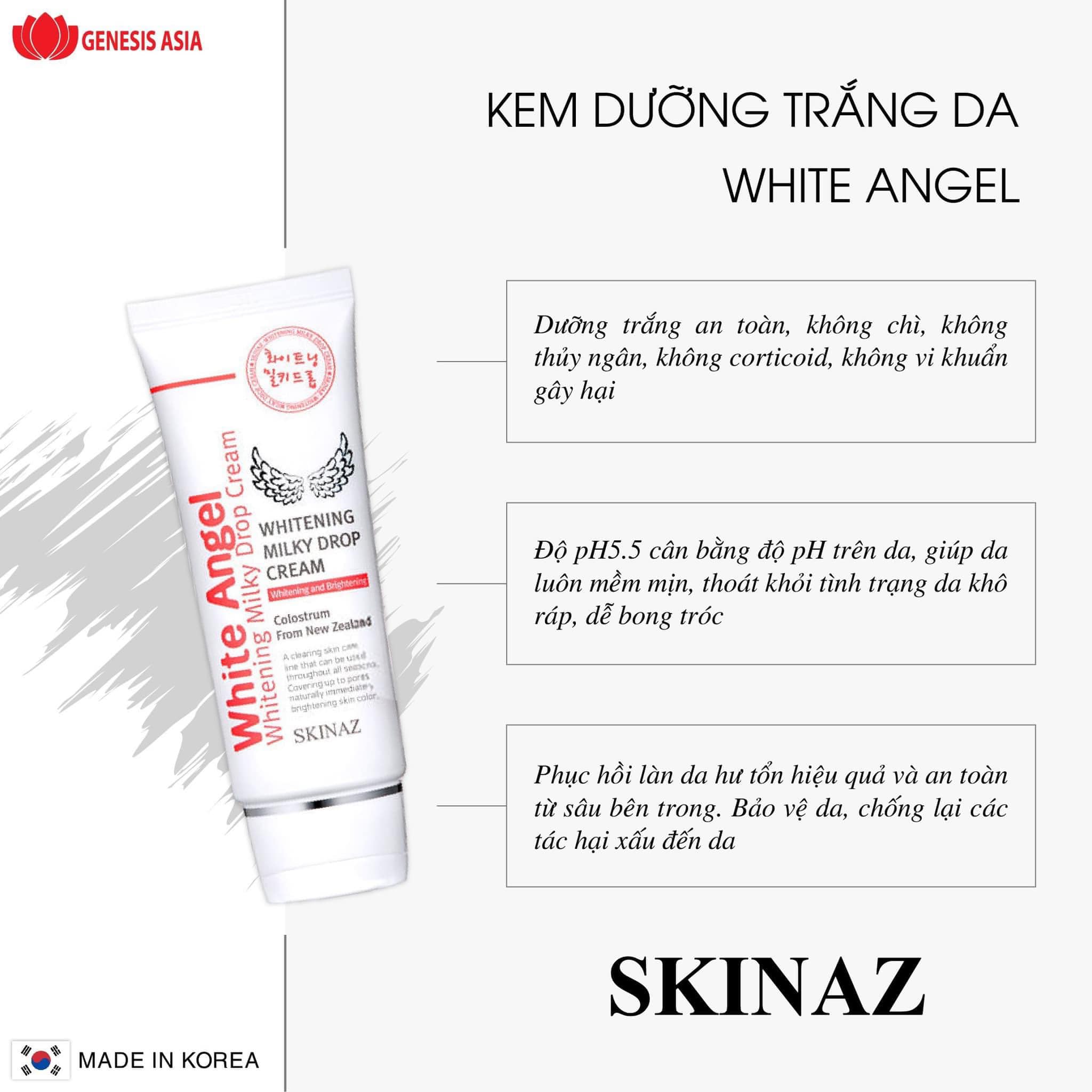 Kem White Angel Skinaz Hàn Quốc - Dưỡng Trắng Da Chuyên Sâu