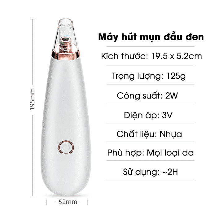 Máy hút mụn cầm tay cao cấp COMEDO SUCTION TOOL GB4706 – Máy nặn mụn siêu êm, mạnh mẽ (Tặng kèm 2 pin 2A)