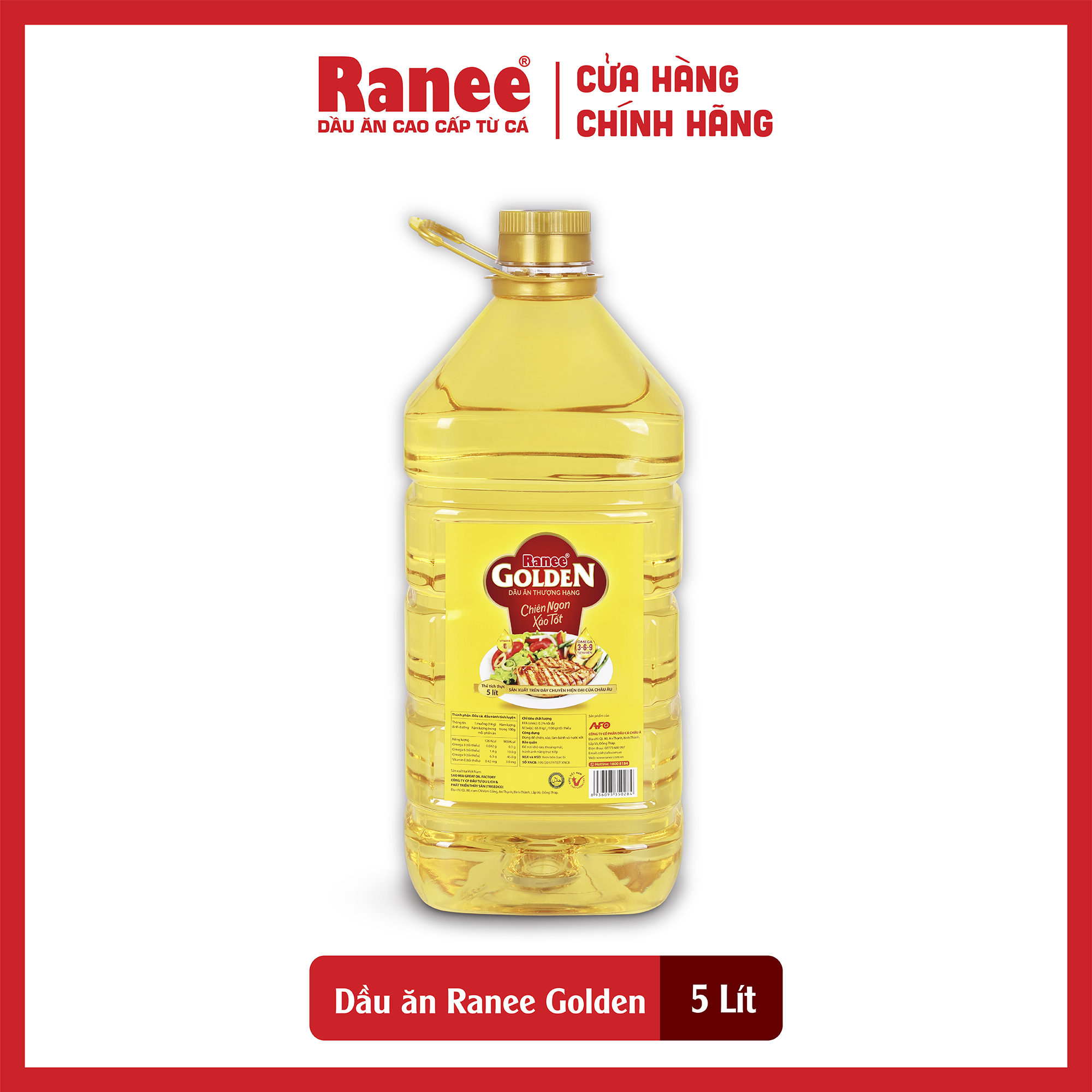 Dầu ăn thượng hạng Ranee Golden 5 lít