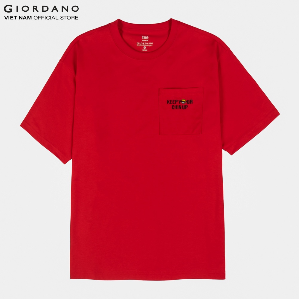 Áo Thun Nam Cổ Tròn Có Túi Tay Ngắn Pocket Tee Giordano 01023263