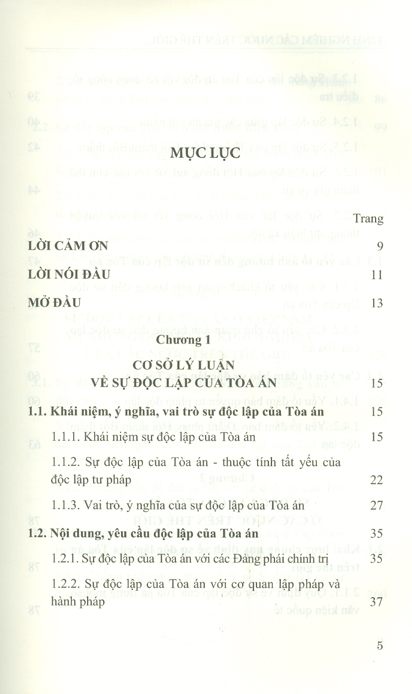 Kinh Nghiệm Các Nước Trên Thế Giới Về Sự Độc Lập Của Tòa Án, Một Số Gợi Mở Cho Việt Nam
