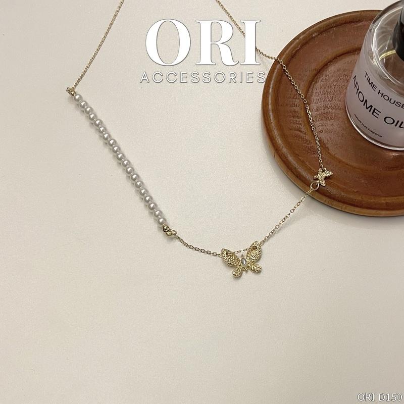 Dây chuyền nữ cánh bướm đính đá Azaria cá tính độc đáo ORI ACCESSORIES D150