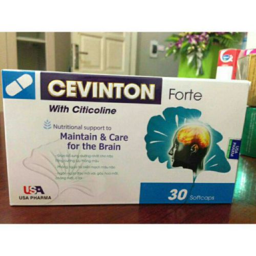 Hoạt Huyết Dưỡng Não Cevinton Forte - Giúp Phòng Ngừa Tai Biến Mạch Máu Não - Bổ Sung Dưỡng Chất Cho Não - Phục Hồi Sau Tai Biến Mạch Máu Não - Hộp 30 Viên