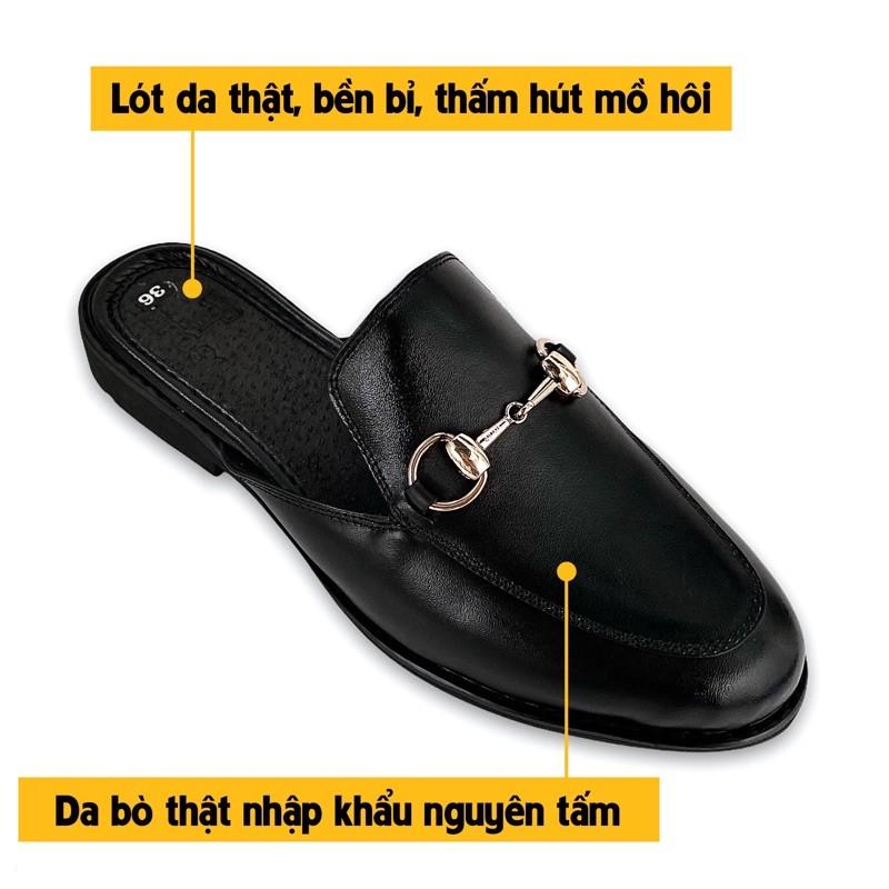 Giày sục nam nữ da bò mules shoe TEFOSS HT751-1 da thật size 35-45